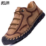 New Summer Soft Men Casual Shoes Handmade Leather Loafers Men Italy Rome Shoes Quality Split Leather Flat Moccasins Men Sneakers