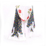 New Arrival Burgundy Chinese Ethnic Style Emboridery Shawl 100% Velvet Silk Handmade Beaded Pashmina Cape Peacock Scarf