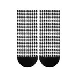 Black White Houndstooth Women's Ankle Socks