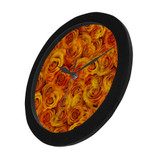 Grenadier Tangerine Roses Circular Plastic Wall clock