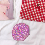 Shell Shape Makeup Mirror Mermaid 2X Magnifying Mirror Portable Makeup Vanity Foldable Laser Pocket Mirror Cosmetic Hand Compact Mirror
