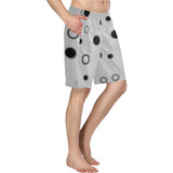 Black Polka Dots Men's Swim Trunk (Model L21)