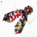 fashion summer Ponytail Scarf Elastic Hair Rope for Women Hair Bow Ties Scrunchies Hair Bands Flower Print Ribbon Hairbands fashion summer Ponytail Scarf Elastic Hair Rope for Women Hair Bow Ties Scrunchies Hair Bands Flower Print Ribbon Hairbands
