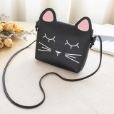 Ladies Children One-shoulder Cat Pattern Satchel Mini Phone Bag