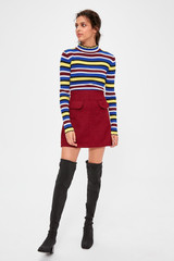 Miss Zut Burgundy Pocket Detail Skirt