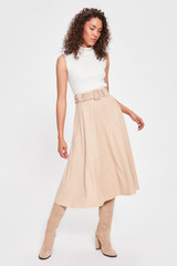 Miss Zut Mink Belt Detail Skirt