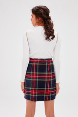 Miss Zut Green Plaid Skirt