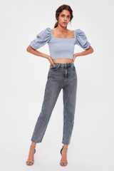 Miss Zut Dark Blue High Waist Mom Jeans