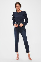 Miss Zut Dark Blue High Waist Mom Jeans