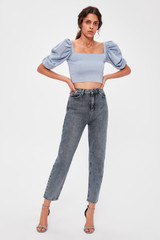 Miss Zut Dark Blue High Waist Mom Jeans
