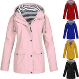 Women's Winter Jacket Women Solid Rain Jacket Outdoor Plus Waterproof Hooded Raincoat Windproof Autumn Winter parka Coats
