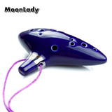 The Legend of Zelda Ocarina Classical Blue 12 Holes Ocarina Alto C Music Instrument Bright Glaze Pottery Woodwind Instrument