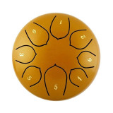 6 inch Steel Tongue Drum 11 Tune Notes Percussion Musical Instrument Hand Pan Tank Drum with Bag Drumsticks Sticker for Beginner
