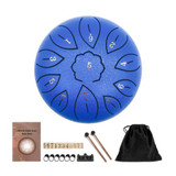 6 inch Steel Tongue Drum 11 Tune Notes Percussion Musical Instrument Hand Pan Tank Drum with Bag Drumsticks Sticker for Beginner