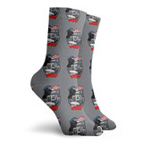 Mens Fashion Performance Polyester Socks Vintage Route 66 Logo Casual Athletic Crew Socks.