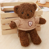 30cm Lovely Teddy Bear Stuffed Animals Plush Toy Dressing Sweater Ribbon Teddy Bears Doll Kids Toys Girls Baby Gifts