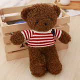 30cm Lovely Teddy Bear Stuffed Animals Plush Toy Dressing Sweater Ribbon Teddy Bears Doll Kids Toys Girls Baby Gifts