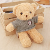 30cm Lovely Teddy Bear Stuffed Animals Plush Toy Dressing Sweater Ribbon Teddy Bears Doll Kids Toys Girls Baby Gifts