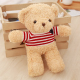 30cm Lovely Teddy Bear Stuffed Animals Plush Toy Dressing Sweater Ribbon Teddy Bears Doll Kids Toys Girls Baby Gifts