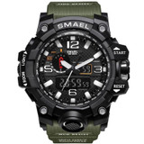 SMAEL Brand Men Sports Watches Dual Display Analog Digital LED Electronic Quartz Waterproof Swimming