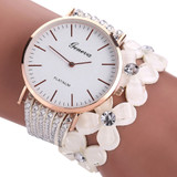 Fashion Geneva Flowers Watches Women Dress Elegant Quartz Bracelet Ladies Watch Crystal Diamond Wrist Watch Gift Reloj Mujer