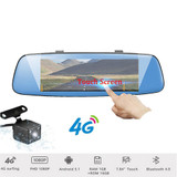 Podofo GPS Navigation 4G Android Car DVR 4G 7.84" Touch Screen ADAS Rearview Mirror Dash Camera Dual Lens Dashcam Vehicle GPS