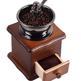 Wooden Handmade Coffee Grinder Retro Wood Design Coffee Mill Maker Stainless Steel Retro Coffee Machine Grinder Pepper Grinder