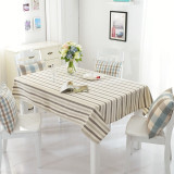 American Country Style Table Cloth Waterproof Lattice Tablecloth Cotton Fabric Kitchen Rectangular Plaid Cloth