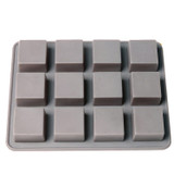 12 Squares Cake Tools Cupcake Chocolate Baking Tray Fondant Kitchen Bakeware Silicone Mousse Cake Mold Muffin Pan h060