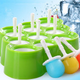 Goldbaking Silicone Mini Ice Pop Mold DIY Ice Cream Ball Maker Popsicle Molds With 9 Stickers