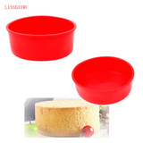 LINSBAYWU 1 pc Round Shape Cake Mold Big Size DIY Silicone Non-Stick Muffin Cake Pan Bread Chocolate Making Mold Baking Pan