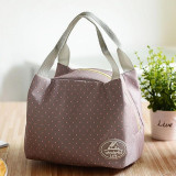 Striped Dot Portable Lunch Bag Thermal Insulated Cold keep Food Safe warm Lunch bags For Girls Women#121