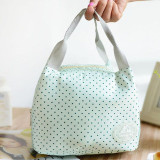 Striped Dot Portable Lunch Bag Thermal Insulated Cold keep Food Safe warm Lunch bags For Girls Women#121