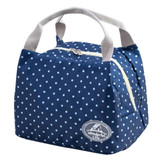 Striped Dot Portable Lunch Bag Thermal Insulated Cold keep Food Safe warm Lunch bags For Girls Women#121