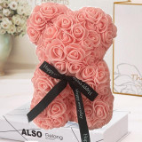 Rose Teddy Bear - 10 Inches Flower Teddy Bear (WITH BOX)