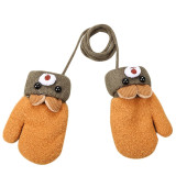 Knitted Gloves Warm Full Finger Mittens Gloves for Children Toddler