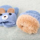 Knitted Gloves Warm Full Finger Mittens Gloves for Children Toddler