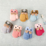 Knitted Gloves Warm Full Finger Mittens Gloves for Children Toddler