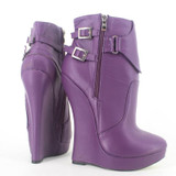 High Heel Boots Women 7 inch Extreme High Heel Platform Sexy Fetish Wedge Heeled Buckle Straps Ankle Boots Size 36-46 High Heel Boots Women 7 inch Extreme High Heel Platform Sexy Fetish Wedge Heeled Buckle Straps Ankle Boots Size 36-46