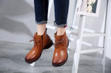 Women Shoes Retro 2020 New Autumn Women  Genuine Leather Shoes Casual Women Or Ladies Shoes