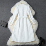 HIGH QUALITY Newest 2020 Fall Winter Designer Coat Women's Wool Blend Tweed Long Coat Overcoat