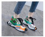 Street Style Women's Chunky Sneakers  Fashion Brand Women Flat Platform Shoe Breathable Women Trainers Footwear