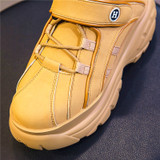 Women's Platform Sneakers Fashion Brand Women Chunky Sneakers Comfort  Casual Woman Dad Shoes Ladies Footwear Yellow
