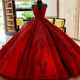 Luxury Formal Dresses abiye Long Evening Dress Beaded vestido longo robe de soiree abendkleider Puffy Evening Gowns Appliques
