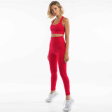 Yoga Sets Women Gym Clothes Sportwear Fitness Clothing Workout Suits for Women Solid Color Yoga Leggings Sets