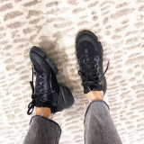 Girl Casual White Shoes Women Platform Sneakers  Female Trainers Thick Bottom zapatos de mujer Ladies Chunky footware Black