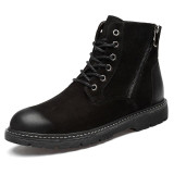 Mring winter new cotton shoes outdoor high-top sports casual shoes large size short boots warm men's shoes ins tooling shoes