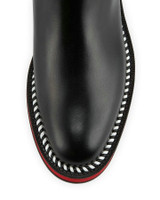 Luxury Genuine Leather Chelsea Boots Woman Brand Design Flat boots Fall Red Ankle Boots Ladies Fashion Studded Boots