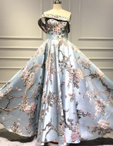 Long  Pink Formal Evening Prom Gown Dress Gowns Dresses Robe De Soiree with pocket