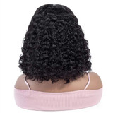 Deep Wave Bob Lace Front Human Hair Wigs 13x4 Pre plucked Curly Bob Wig Brazilian Virgin Hair Wigs Middle Part